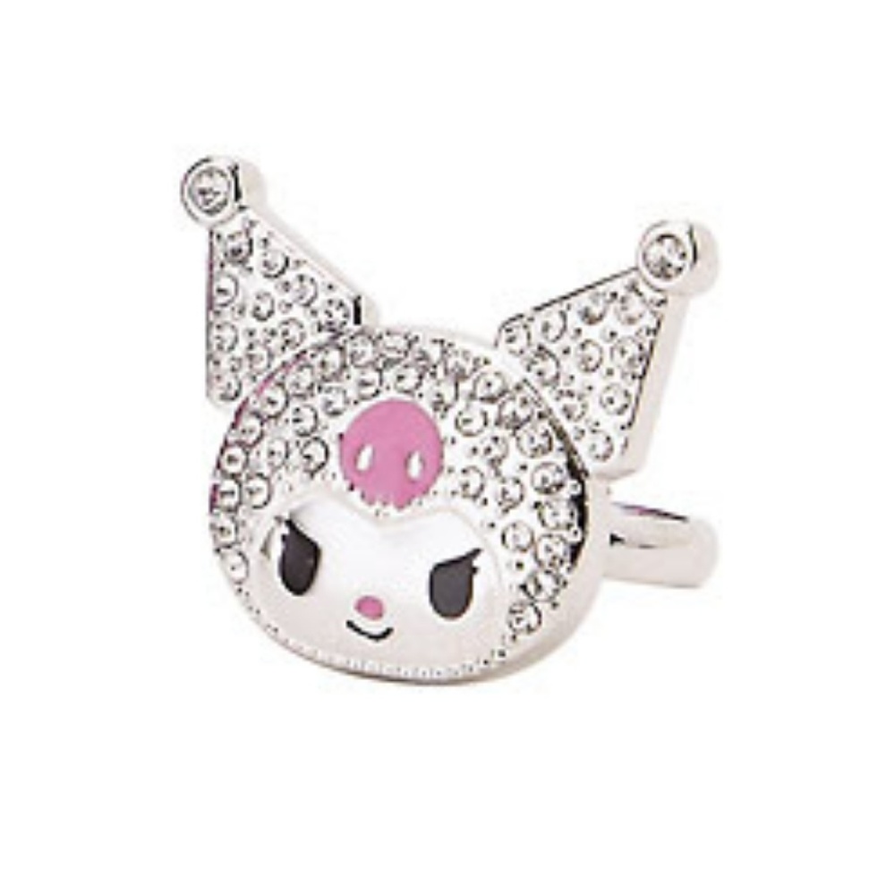😍RARE😍Kuromi Rhinestone Ring (adjustable)